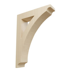 1 3/4"W x 6 1/2"D x 9"H Small Thorton Wood Bracket, Rubberwood