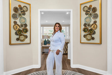 Inspiration for a contemporary hallway remodel in New York