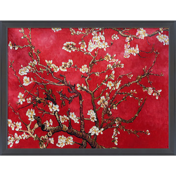 La Pastiche Branches of an Almond Tree in Blossom with Gallery Black, 34" x 44"