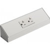TR Angled Power Strip, White Finish, 9", 1 Dplx 20 Amp Receptacle, White Receptacles
