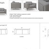 Kerman Full Leather Contemporary Sofa, Light Gray