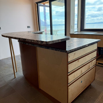 Meta Black Marinace Quartzite Kitchen Island