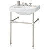 Cheviot Products Mayfair Console Sink, Brushed Nickel Frame