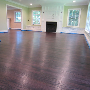 Manhasset Munsey Park home - Red Mahogany stain and Bona Traffic HD Satin!