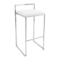 Fuji Stacker Bar Stool - WHITE - Bar Stools And Counter Stools