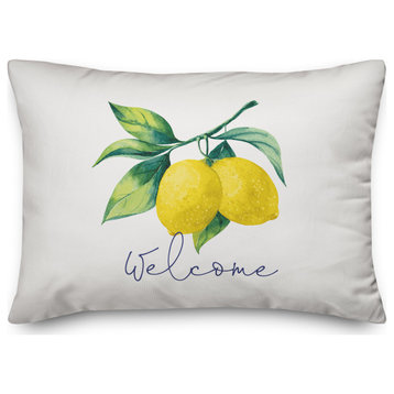 Lemon Welcome 14x20 Spun Poly Pillow