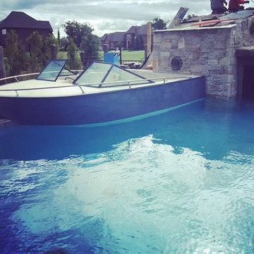 Backyard Boating Gunite Pool with ecoFinish KON