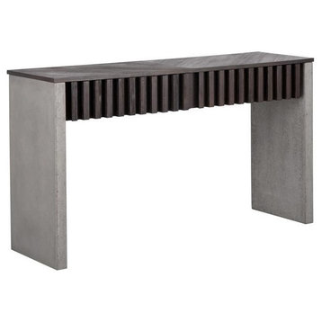 Halford Concrete and Wood Console Table