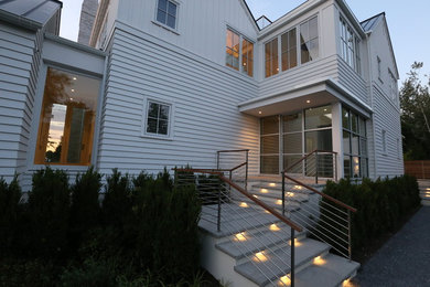 Beach style exterior home photo in New York