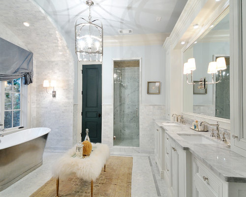 Carrara Marble Bathroom | Houzz