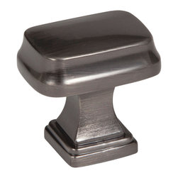 1 1/4" Rect Knob Revitalize Gunmetal BP55340GM - Cabinet And Drawer Knobs