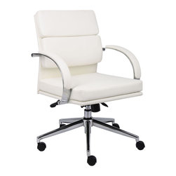 Boss - BOSS CaresSoft Plus Executive Office Chair with White Finish - Office Chairs