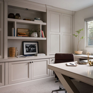 Custom Built-In Home Office Millwork | Organic Modern