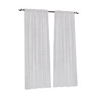 Sheer Voile Curtain Panels, White, Set of 4