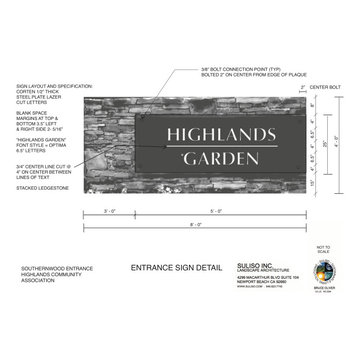 Highlands Garden monument signs