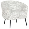 Lumisource Tania Accent Chair With Black Steel Finish CHR-TANIAZEB BKGY
