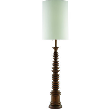Malayan Floor Lamp, Brown