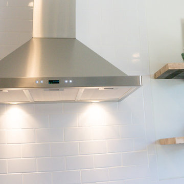 New England Style Denver Bungalow Remodel Stainless Hood
