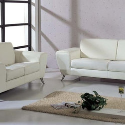 Julie White Italian Leather Living Room Set - $2114.64 - Sofas