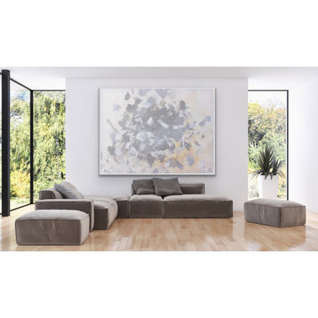 Iceburg' 48x60 inch white abstract Original Large Modern Painting MADE TO ORDER