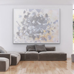 Preethi Arts - Iceburg' 48x60 inch white abstract Original Large Modern Painting Wall Art Decor - Paintings
