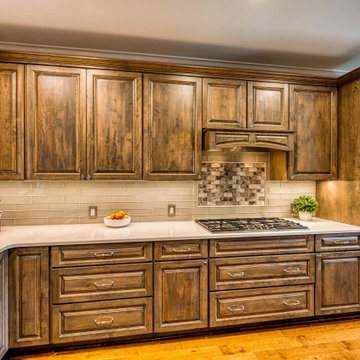 Earthy and Warm Lorton Kitchen and Basement