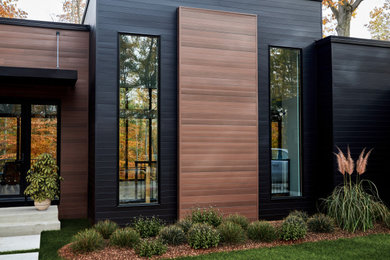 This is an example of a modern house exterior in Grand Rapids.