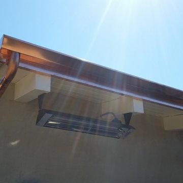 Copper Fascia Wrap and Angle Face Gutters, . Santa Monica.