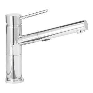 Kitchen Faucet with Pullout Spray 1.8 GPM Cinder Blanco 441516 Torino Jr