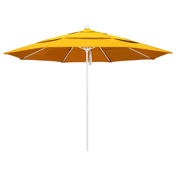 Fiberglass Umbrella White, Sunflower Yellow