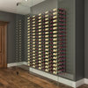 W Series Feature Wall Wine Rack Kit (metal wall mounted bottle storage), Chrome, 270 Bottles (Triple Deep)