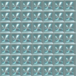 Cayo Aqua Square Optic - Wallpaper