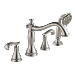 Delta Cassidy Roman Tub w/ Hand Shower Trim - Tub And Shower Faucet Sets