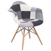 LeisureMod Willow Fabric Eiffel Accent Chair