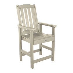 Highwood USA - Lehigh Counter-Height Armchair, Whitewash - Outdoor Bar Stools And Counter Stools