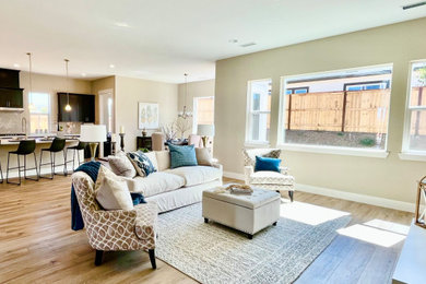 Living room - farmhouse living room idea in Other