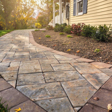 Flagstone Patio Installation Brunswick, NY Slate Walkway