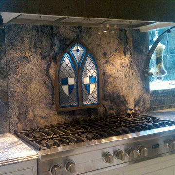 Large leaded glass windows