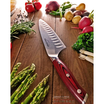 Ergo Chef Crimson 8"Chef Knife, Red G10 Handle