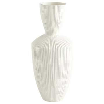 Cyan Large Bravo Vase 11209, White