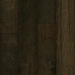 Hickory Shadow - Mohawk Brookdale 5" Wide Engineered Hand-Scraped Hardwood - Engineered Wood Flooring