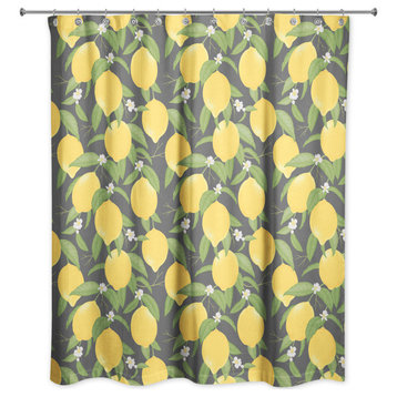 Lemon Pattern 2 71x74 Shower Curtain