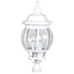 ArtCraft - ArtCraft AC8493WH Classico - Four Light Outdoor Post Head - Classico European styled outdoor post head, with clear glass and in white finish.Classico Four Light Outdoor Post Head White Clear Glass *UL Approved: YES *Energy Star Qualified: n/a  *ADA Certified: n/a  *Number of Lights: Lamp: 4-*Wattage:60w Candelabra bulb(s) *Bulb Included:No *Bulb Type:Candelabra *Finish Type:White