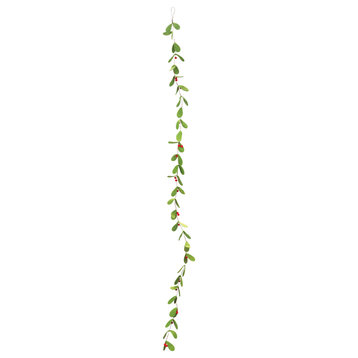 Fabric Mistletoe String Garland, Set of 2