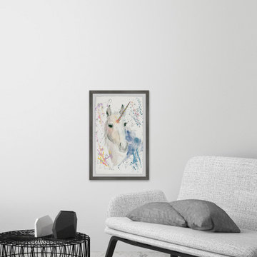 "Fantasy Unicorn" Framed Painting Print