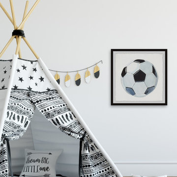 "Soccer Ball" Framed Painting Print