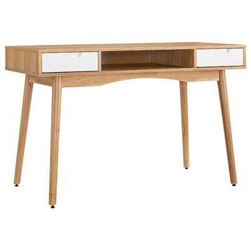 Perry Desk Natural, White
