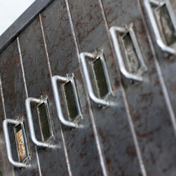 Karl Reclaimed Vintage 1960s Stripped & Distressed Steel Ten Drawer Cabinet - Filing Cabinets
