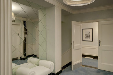 Trendy bedroom photo in New York