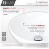 Stylish 16" White Round Ceramic Vessel Bathroom Sink